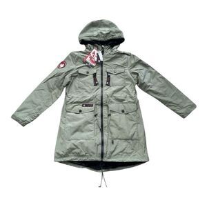 Canada Weather Gear Sherpa Lined Anorak Parker Jacket Sage Style OLCW894EC